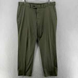 Uniqlo Pants Mens 36x34 Sage Green Slacks Mid Rise Straight Leg Casual Golf